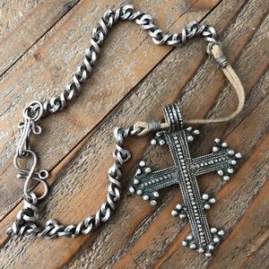 Beautiful, handcrafted, Cross necklace.